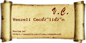 Veszeli Cecílián névjegykártya